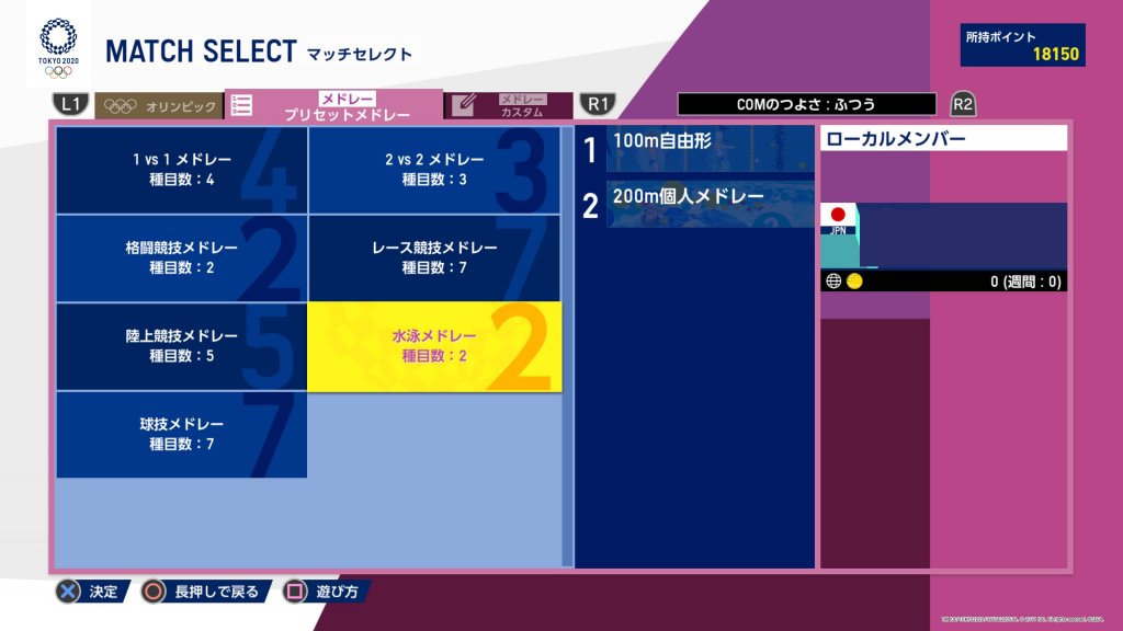 メドレープリセット