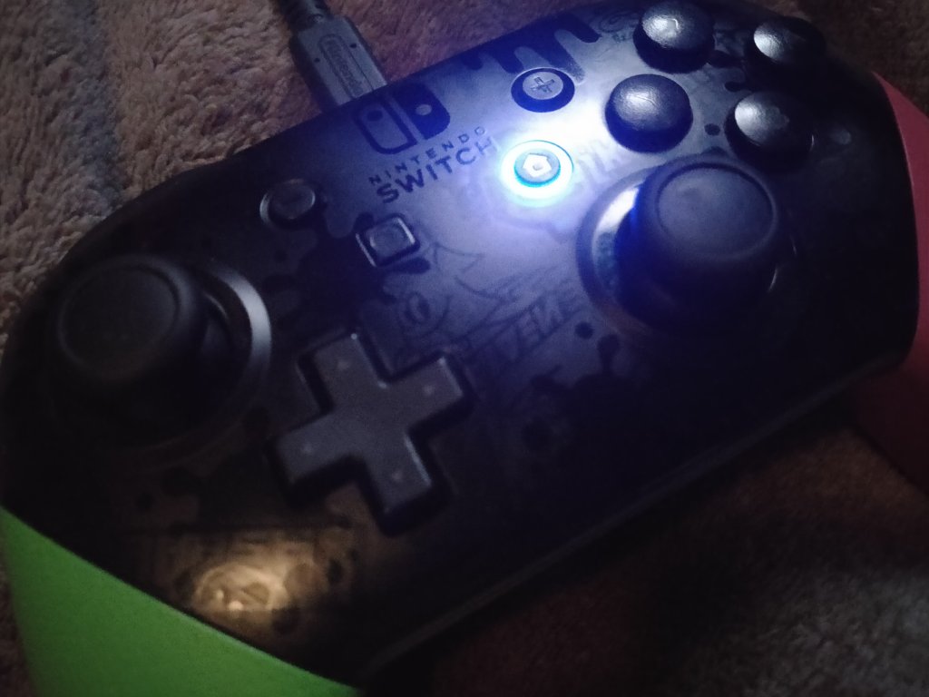 SteamでProコントローラーを使うとHOMEボタンが光る