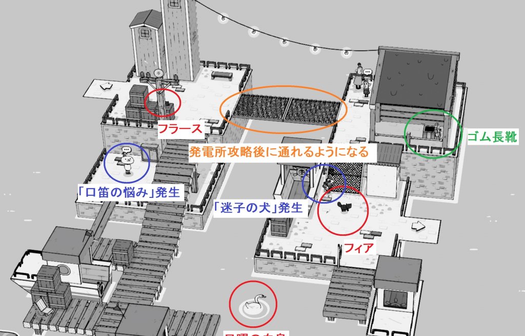 バス停留所より東のエリア