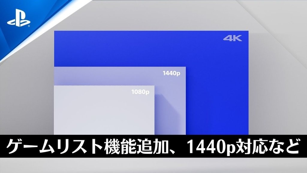 PS5本体のアップデートの配信開始。1440p解像度への対応、ゲームリスト作成機能を追加