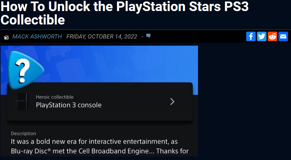 余談：PlayStation 3のコレクティブルはどうなる