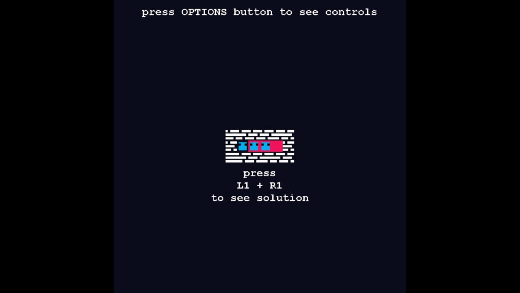 ゲーム開始と同時に大きく「L1 + R1 button」の文字が表示される